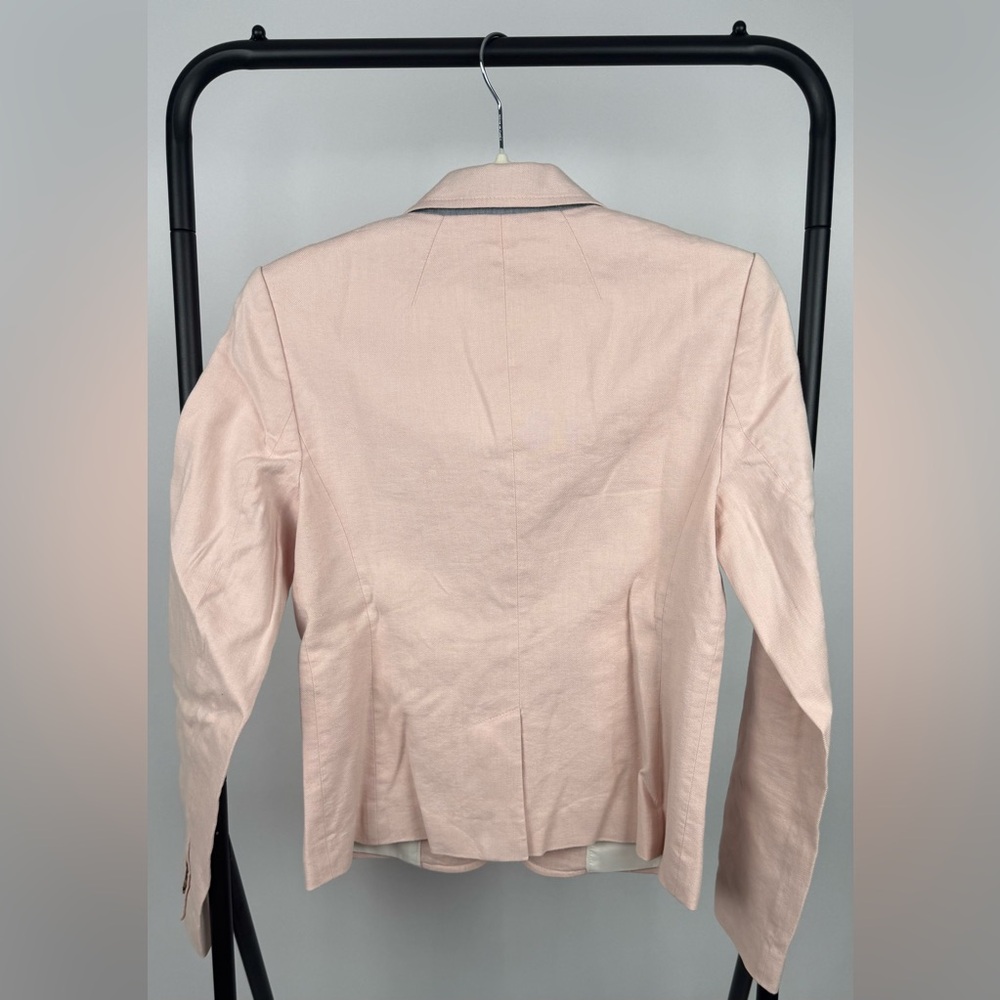 Banana Republic Blush Pink Linen Blazer Jacket Women’s Size 4 Lined Career - Picture 3 of 4